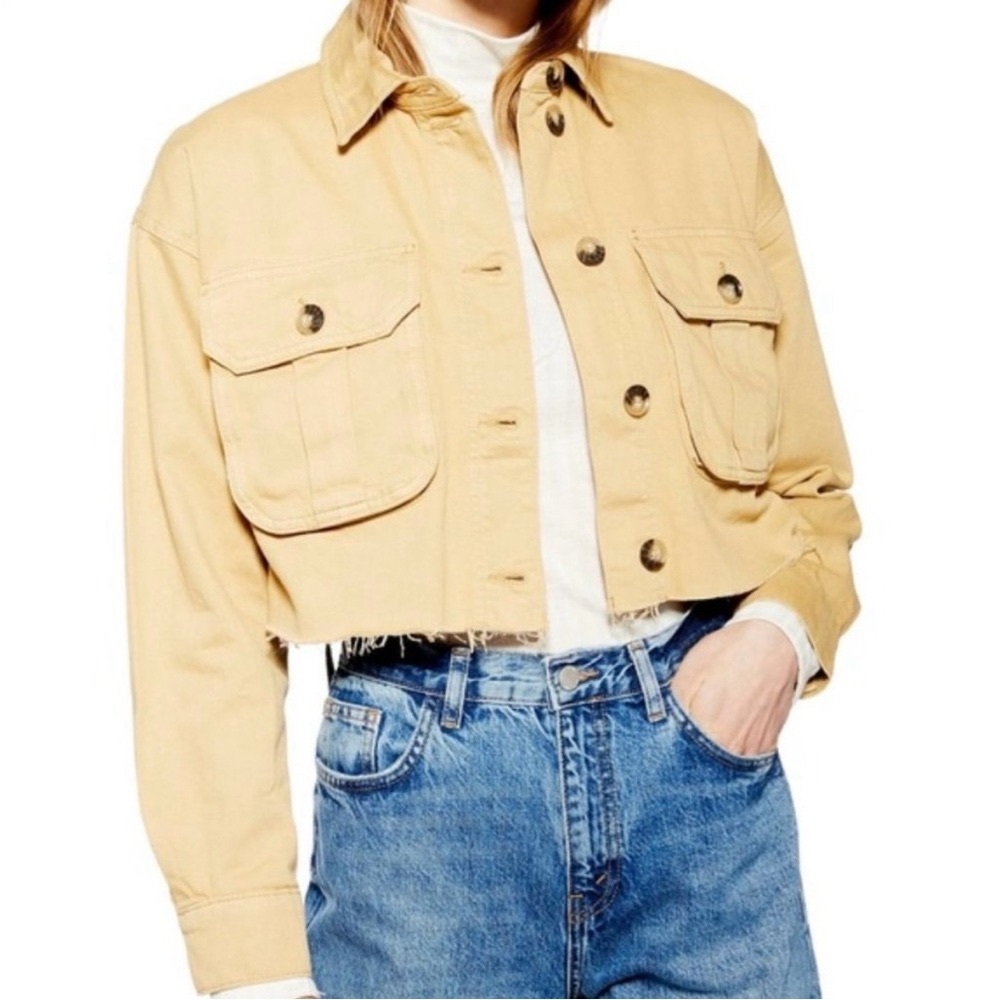 TOPSHOP Cropped jean jacket